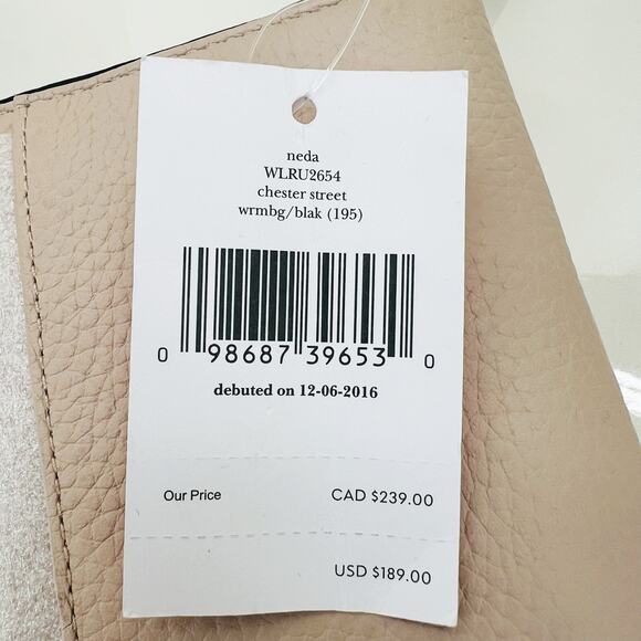 KATE SPADE NY NWT Chester Street Neda Wallet Warm Beige Zip Around Continental - Picture 7 of 8